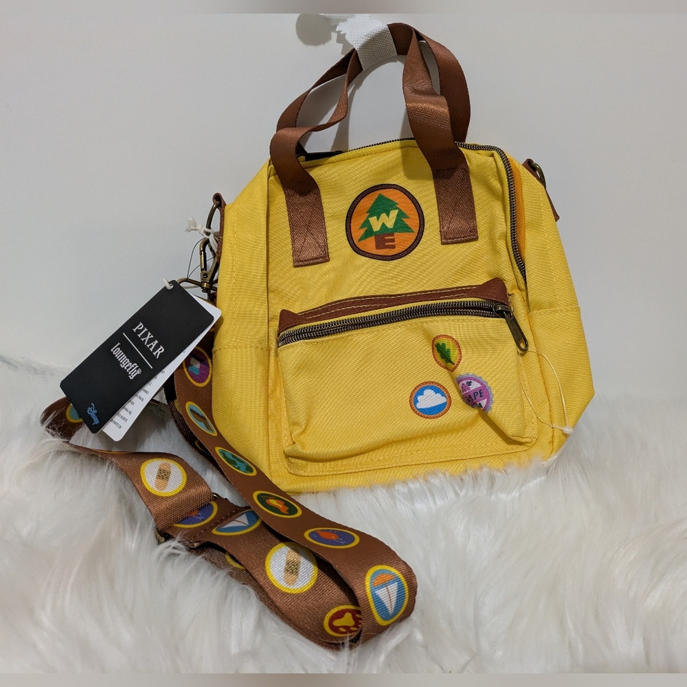 LAST DROP Loungefly Disney Pixar Up Russel Wilderness Explorer Crossbody Bag New - Picture 2 of 7